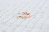 Rose Gold Wedding Band - Art Deco Ring - Stacking Ring - Eternity Ring - Wedding Ring - Promise Ring - Sterling Silver - Stacking Ring