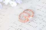Leaf & Vine Engagement Ring - Floral Scroll Ring - Art Deco Ring - Wedding Ring Set - Rose Gold Ring - Milgrain Ring - Sterling Silver