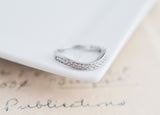 Curved Wedding Band - Contour Band - Sterling Silver Ring - Half Eternity Ring - Stacking Ring - Ring Gaurd