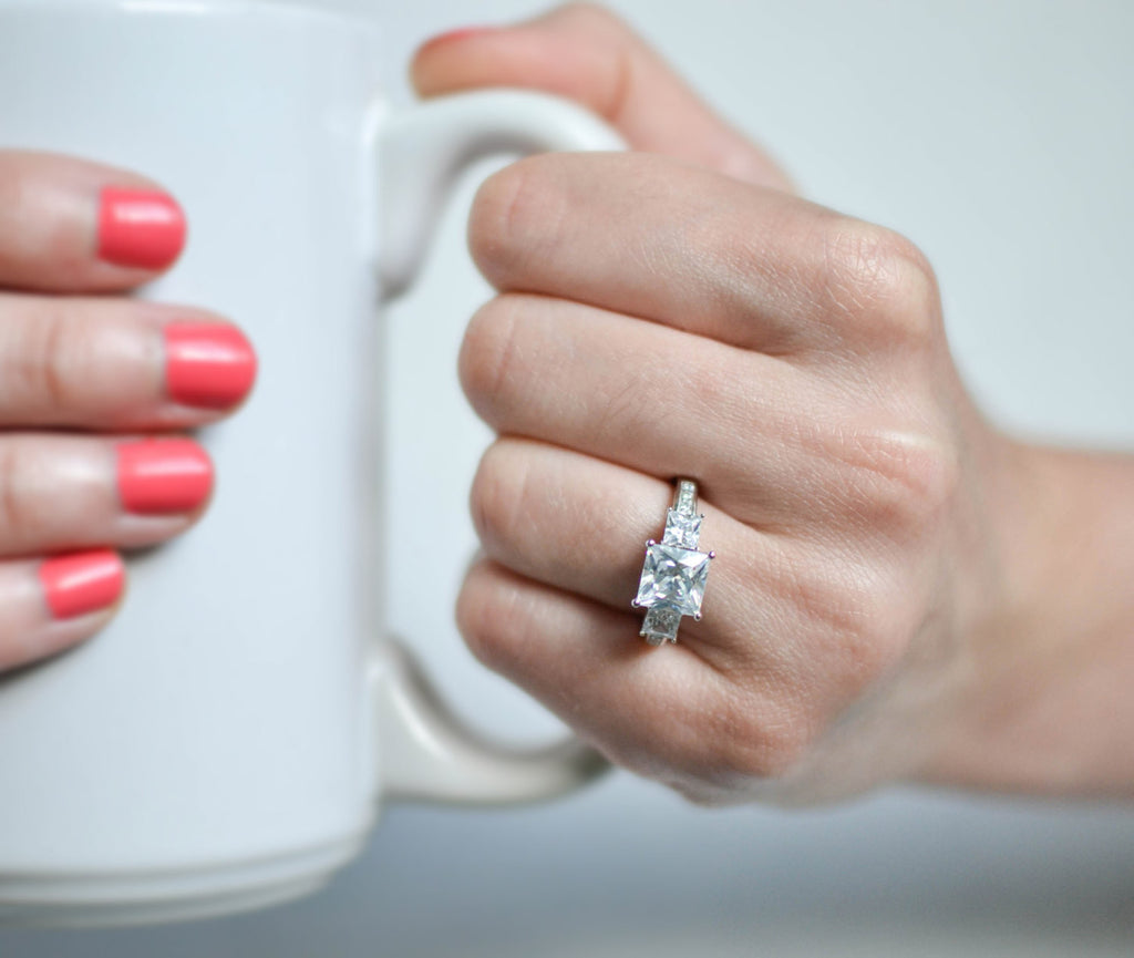 Cubic Zirconia Pear Shape Solitaire Elegant Rose Gold Engagement Wedding  Ring Set