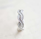 Sterling Silver Infinity Ring - Infinity Knot Ring - Best Friends Infinity Ring - Stacking Ring - Promise Ring - Infinity Wedding Band