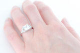Princess Cut Engagement Ring - Art Deco Ring - Promise Ring - Wedding Ring - 2 Carat - Sterling Silver